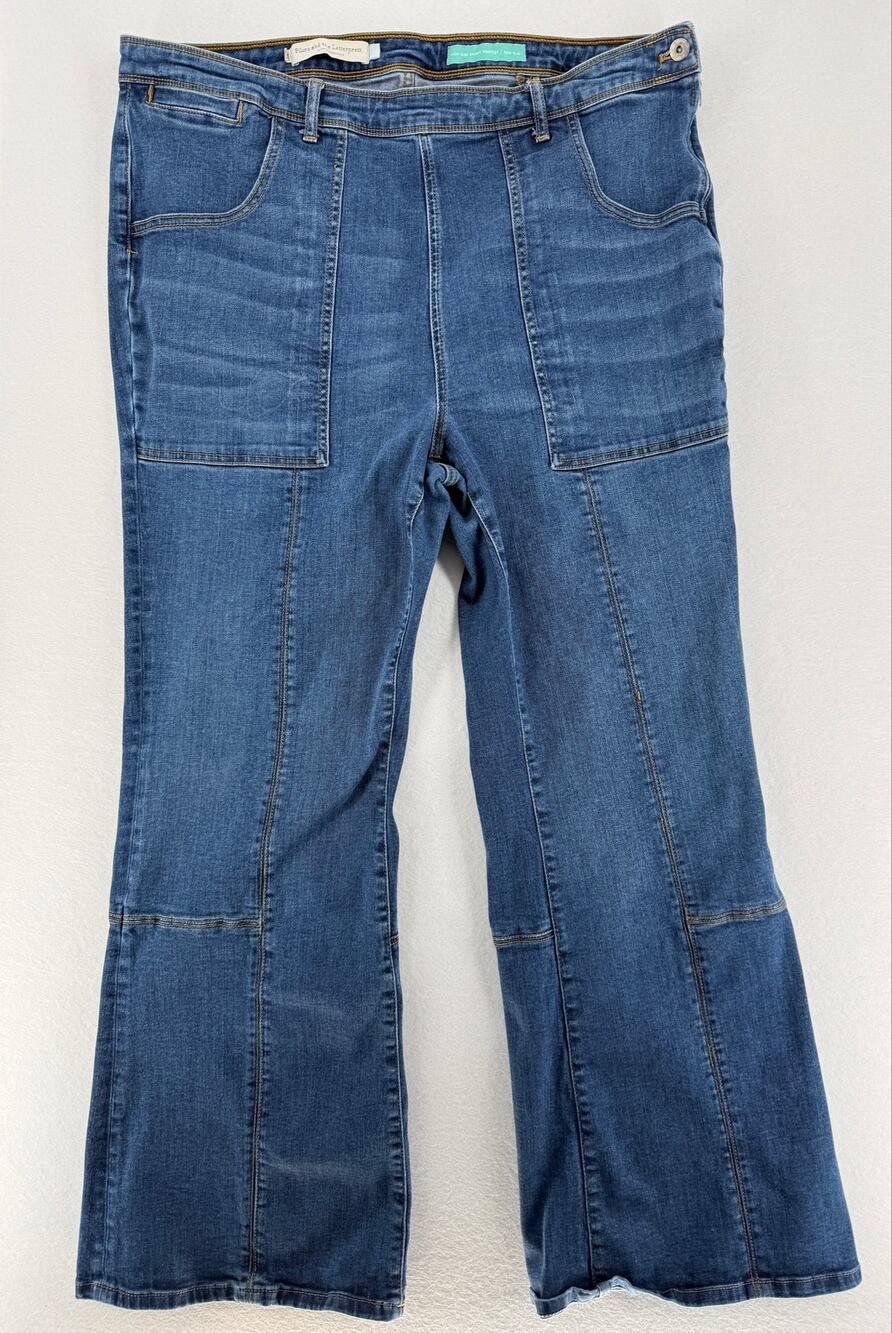 Pilcro Anthropologie Jeans 20W Plus High Rise Skinny Bootcut Flare Stretch Blue